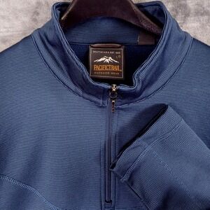 Pacific Trail Pullover Mens XXL Blue‎ Quarter Zip Fleece Outdoor Hiking
